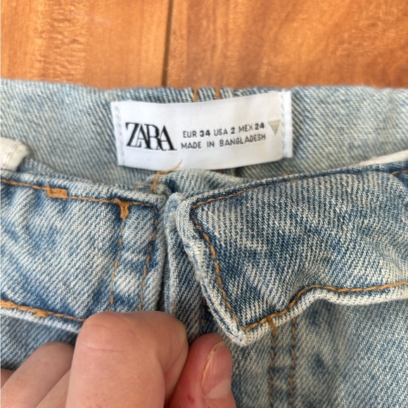 Zara mid rise denim shorts - Picture 4 of 4